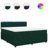 vidaXL Box spring postel s matrac&iacute; tmavě zelen&aacute; 180x200 cm samet