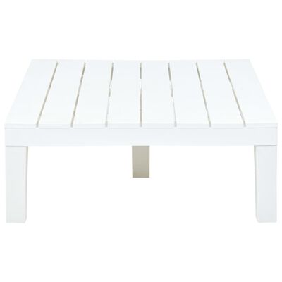 vidaXL Zahradní stůl bílý 78 x 78 x 31 cm plast