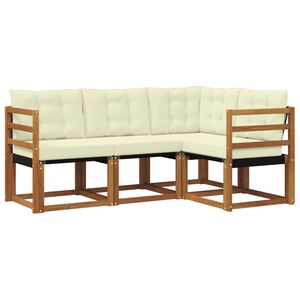 vidaXL Venkovn&iacute; pohovkov&aacute; souprava 4 pcs Přirozen&aacute; a B&eacute;žov&aacute;