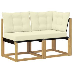 vidaXL Venkovn&iacute; prostředn&iacute; a rohov&aacute; pohovka s pol&scaron;t&aacute;řem 2 Kus B&iacute;l&aacute;