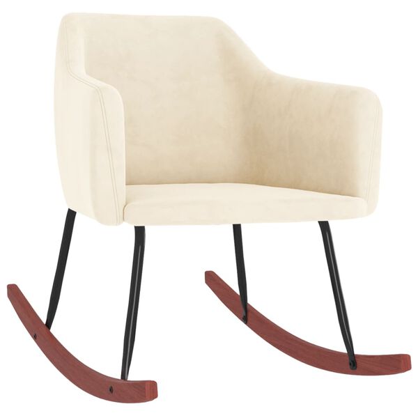 vidaXL Houpac&iacute; křeslo kr&eacute;mov&eacute; samet