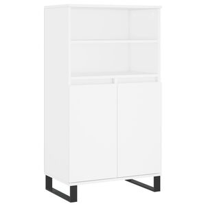 vidaXL Skř&iacute;ň highboard b&iacute;l&aacute; 60 x 36 x 110 cm kompozitn&iacute; dřevo