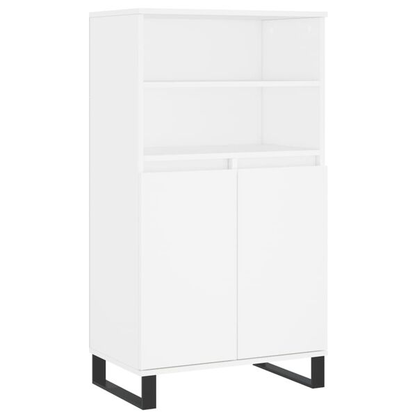 vidaXL Skř&iacute;ň highboard b&iacute;l&aacute; 60 x 36 x 110 cm kompozitn&iacute; dřevo
