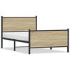 vidaXL Kovov&yacute; r&aacute;m postele bez matrace dub sonoma 100 x 200 cm
