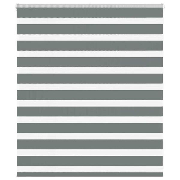 vidaXL Zebra roleta tmavě &scaron;ed&aacute; 130x100cm &scaron;&iacute;řka l&aacute;tky 125,9cm polyester