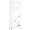 vidaXL Skř&iacute;ň highboard leskl&aacute; b&iacute;l&aacute; 69,5 x 34 x 180 cm kompozitn&iacute; dřevo