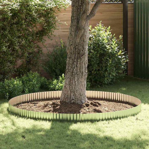 vidaxl okraj tr&aacute;vn&iacute;ku Stř&iacute;brn&aacute; 1000 x 15 x 0.03 cm Pozinkovan&aacute; ocel