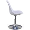 vidaXL Otočn&eacute; j&iacute;deln&iacute; židle 2 ks b&iacute;l&eacute; uměl&aacute; kůže