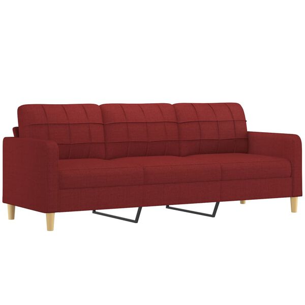 vidaXL 3m&iacute;stn&aacute; pohovka s podnožkou v&iacute;nov&aacute; 210 cm textil