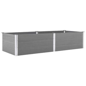 vidaXL Zahradn&iacute; vyv&yacute;&scaron;en&yacute; z&aacute;hon 250 x 100 x 54 cm dřevoplast &scaron;ed&yacute;