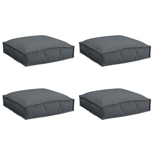 vidaXL Polštář 4 pcs Antracit 40 x 40 x 8 cm Oxford látka