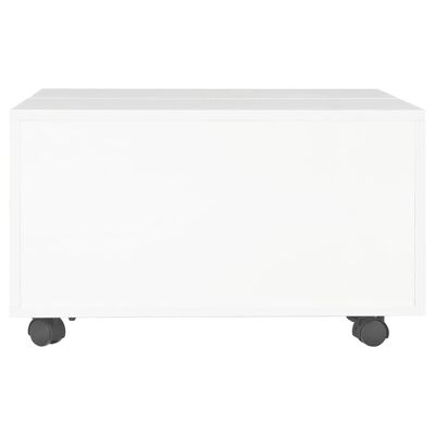 vidaXL Konferenční stolek bílý vysoký lesk 60 x 60 x 35 cm dřevotříska