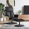 vidaXL Mas&aacute;žn&iacute; polohovac&iacute; křeslo s podnožkou čern&eacute; uměl&aacute; kůže