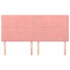 vidaXL Čelo postele růžov&eacute; 160x5x118/128 cm sametov&eacute;