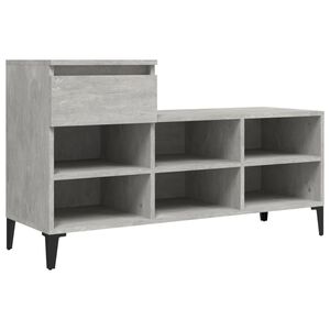 vidaXL Botn&iacute;k betonově &scaron;ed&yacute; 102x36x60 cm kompozitn&iacute; dřevo