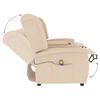 vidaXL 2místné masážní polohovací křeslo s držákem nápojů krémové