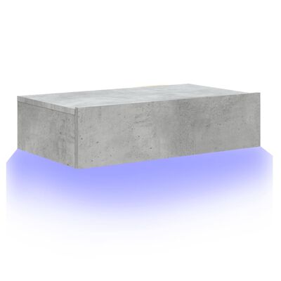 vidaXL TV skříňka s LED osvětlením betonově šedá 60 x 35 x 15,5 cm