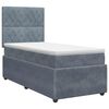 vidaXL Postel boxspring s matrac&iacute; s čelo Tmavě &scaron;ed&aacute; 90 x 190 cm Samet