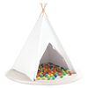 vidaXL Teepee stan Bílá 120 x 120 x 150 cm Tkanina & Plast