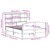 vidaXL Postel s knihovnou bez matrace b&iacute;l&aacute; 140x190 cm masivn&iacute; borovice