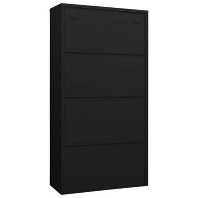 vidaXL Uzamykatelná skříň černá 90 x 40 x 180 cm ocel