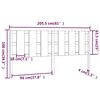 vidaXL Čelo postele &scaron;ed&eacute; 205,5 x 4 x 100 cm masivn&iacute; borovice