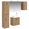 vidaXL Sada koupelnov&yacute;ch skř&iacute;něk 5 pcs Dub artisan 50 x 14,5 x 70 cm