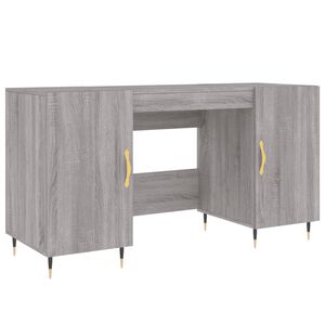 vidaXL Psac&iacute; stůl &scaron;ed&yacute; sonoma 140 x 50 x 75 cm kompozitn&iacute; dřevo