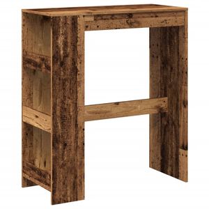 vidaXL Barov&yacute; stůl s reg&aacute;ly old wood 90x40x103,5 cm kompozitn&iacute; dřevo