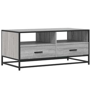 vidaXL Konferenčn&iacute; stolek &scaron;ed&yacute; sonoma 100 x 50 x 45 cm kompozit a kov