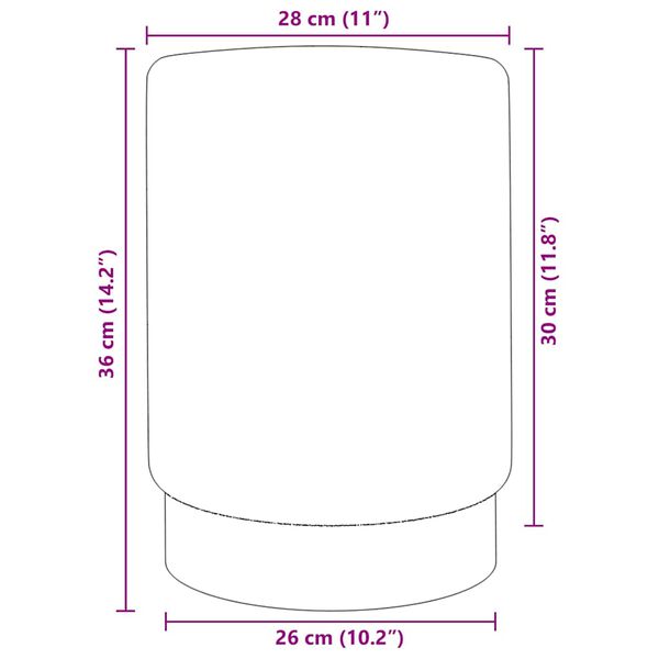 vidaXL Stolička fialová a zlatá samet 28 x 36 cm