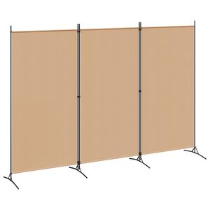 vidaXL 3-panelov&yacute; rozdělovac&iacute; stěna B&eacute;žov&aacute; 260 x 180 cm Textil