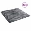 vidaXL N&aacute;stěnn&eacute; panely 24 pcs Kamenně &scaron;ed&aacute; 50 x 50 cm XPS pěna