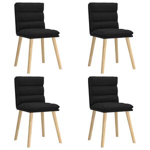 vidaXL J&iacute;deln&iacute; židle 4 ks čern&eacute; textil