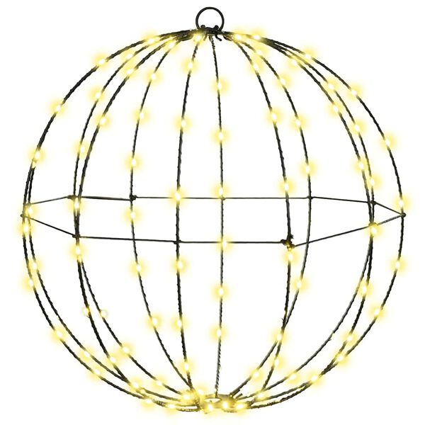 vidaXL Koule s 192 LED diodami 2 pcs Tepl&aacute; b&iacute;l&aacute; 40 x 40 x 43,5 cm kov