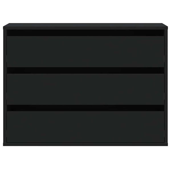 vidaXL Rohová zásuvková komoda černá 80 x 41 x 58 cm kompozit