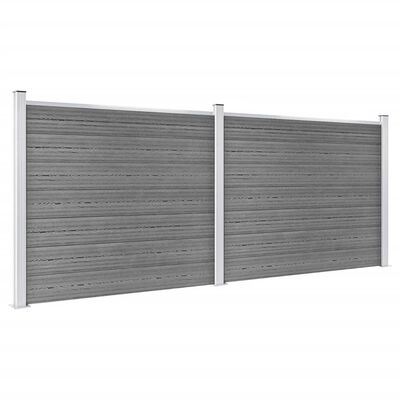 vidaXL Set plotových dílců WPC 353 x 146 cm šedý