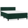 vidaXL Box spring postel s matrac&iacute; tmavě zelen&aacute; 140x190 cm samet