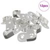 vidaXL Konzole na &scaron;atn&iacute; tyč 12 ks B&iacute;l&yacute; zinek 40 x 18 x 10 mm Železo