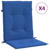 vidaXL Podu&scaron;ky na židli n&iacute;zk&eacute; opěradlo 4 ks kr&aacute;lovsky modr&eacute; 100x50x3cm