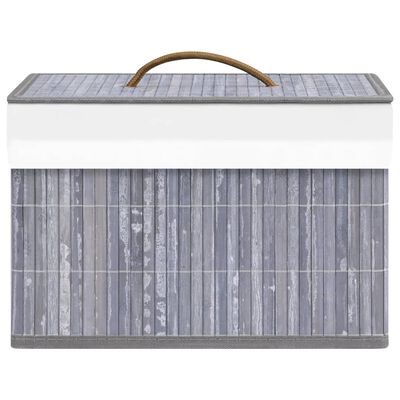 vidaXL Bambusové úložné boxy 4 ks šedé