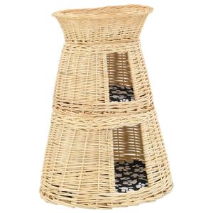 vidaXL 3d&iacute;ln&yacute; pel&iacute;&scaron;ek pro kočky s podu&scaron;kami 47x34x60 cm př&iacute;rodn&iacute; vrba