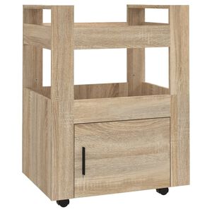 vidaXL Kuchyňsk&yacute; voz&iacute;k dub sonoma 60 x 45 x 80 cm kompozitn&iacute; dřevo