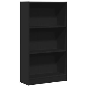 vidaXL Knihovna čern&aacute; 60 x 24 x 109 cm kompozitn&iacute; dřevo