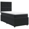 vidaXL Postel boxspring s matrac&iacute; s čelo Čern&aacute; 80 x 200 cm Samet