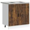 vidaXL Skř&iacute;ňka pod dřez Porto Hněd&aacute; 80 x 46 x 81,5 cm Kompozitn&iacute; dřevo