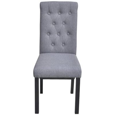 vidaXL Jídelní židle 6 ks světle šedé textil