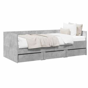 vidaXL Daybed se z&aacute;suvkou s čelo Betonově &scaron;ed&aacute; Kompozitn&iacute; dřevo