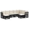 vidaXL Sada zahradn&iacute;ch pohovek 9 ks Čern&aacute; polyratan