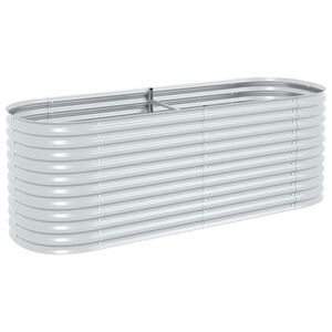 vidaXL Vyv&yacute;&scaron;en&yacute; z&aacute;hon 240 x 80 x 81 cm pozinkovan&aacute; ocel stř&iacute;brn&yacute;